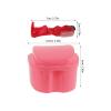 CIMAXIC 2 Sets Denture Soaking Box with Strainer Basket - Small Retainers Bath Cup - Portable False Teeth Holder with Cleaning Brush for Outdoor Travel view 4