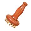 ABCISI 29Teeth Copper Head Massage Comb for Body and Scalp: Wooden Handle Meridian Point Massager Brush for Legs, Arms, Neck, Shoulder view 1