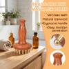 ABCISI 29Teeth Copper Head Massage Comb for Body and Scalp: Wooden Handle Meridian Point Massager Brush for Legs, Arms, Neck, Shoulder view 3