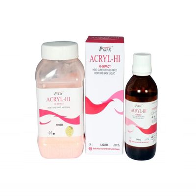 ACRYL HI Impact Heat Cure Denture Base Material - Various Shades & Packs (Light Veined Pink)