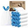 Small Trash Bags 2.6 Gallon, 360 Count -1.2 Mil Drawstring Mini Garbage Bags, Plastic White Trash Can Liners for Bathroom Accessories, 10 Liter, Bedroom, Dorm Room Essentials, Office view 1