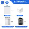 Small Trash Bags 2.6 Gallon, 360 Count -1.2 Mil Drawstring Mini Garbage Bags, Plastic White Trash Can Liners for Bathroom Accessories, 10 Liter, Bedroom, Dorm Room Essentials, Office view 3