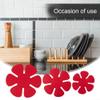 12Pcs Felt Pan And Pot Protectors Set, Thick Washable Polyester Felt Pads, Anti-Scratch Stackable Cookware Separators For Non-Stick Pots, Glassware, Ceramic, Bowls And Plates(Red) view 2