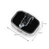 Square Round Pill Case A Chunk of Ice Pill Box Daily 2 Compartment Travel Pill Container for Pocket Purse Portable Medicine Cod Liver Oil Storage Box 2 Times a Day Pill Organizer view 3