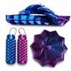 3-in-1 Fidget Toy Set, Expandable Transform Ball, Click Sound Fidget Star & Textured Roller Sticks, Stress Relief Toys for Anxiety, Desk Toys for Teens & Adults view 1