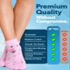 Doctor's Select Viscose Bamboo Ankle Diabetic Socks for Women and Men - 6 Pairs | Super Soft, Non Binding, Loose Wide Top, Flowers and Butterflies view 4