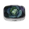 Square Round Pill Case Bright Cabbage Pill Box Daily 2 Compartment Travel Pill Container for Pocket Purse Portable Medicine Cod Liver Oil Storage Box 2 Times a Day Pill Organizer view 1