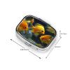 Square Round Pill Case Fish Swimming in Aquarium Pill Box Daily 2 Compartment Travel Pill Container for Pocket Purse Portable Medicine Cod Liver Oil Storage Box 2 Times a Day Pill Organizer view 3