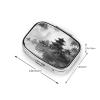 Square Round Pill Case Temple Near Water Pill Box Daily 2 Compartment Travel Pill Container for Pocket Purse Portable Medicine Cod Liver Oil Storage Box 2 Times a Day Pill Organizer view 3