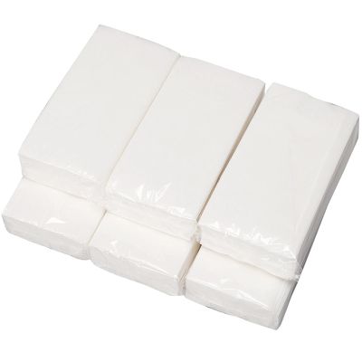 Small Soft Facial Tissues, Toilet Paper, Disposable Facial Napkins, Bag Cover NOT In Box, Material Wood Pulp Fiber NOT COTTON, 4-Ply, 10 Packs, 300 Sheets per Pack