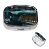 Square Round Pill Case Car Radio Pill Box Daily 2 Compartment Travel Pill Container for Pocket Purse Portable Medicine Cod Liver Oil Storage Box 2 Times a Day Pill Organizer view 2
