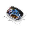 Square Round Pill Case Blue Ring Octopus Pill Box Daily 2 Compartment Travel Pill Container for Pocket Purse Portable Medicine Cod Liver Oil Storage Box 2 Times a Day Pill Organizer view 3