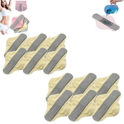 12PCS Reusable Incontinence Pads for Women and Elderly,Washable Leakproof Menstrual Cloth Pads,Breathable Sanitary Napkin for Elderly Care,Incontinence Underwear for Mobility Support