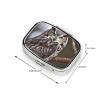 Square Round Pill Case Eastern owl Pill Box Daily 2 Compartment Travel Pill Container for Pocket Purse Portable Medicine Cod Liver Oil Storage Box 2 Times a Day Pill Organizer view 3