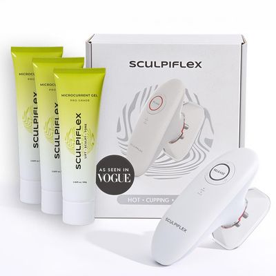 SCULPIFLEX Original 3-in-1 Body Sculpting Machine for Firmer-Looking Skin Lymphatic Drainage Massager & Cellulite Massage Tool for Stomach, Arms, Legs, and Thighs + 3X Gel