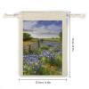 8 Pack Texas Bluebonnets Scenery Muslin Bags 5x7 Inch Cotton Linen Drawstring Pouches for Gifts Jewelry Wedding Favors Party Reusable Cloth Storage Sacks with Double Strings for Jewelry DIY Crafts view 2