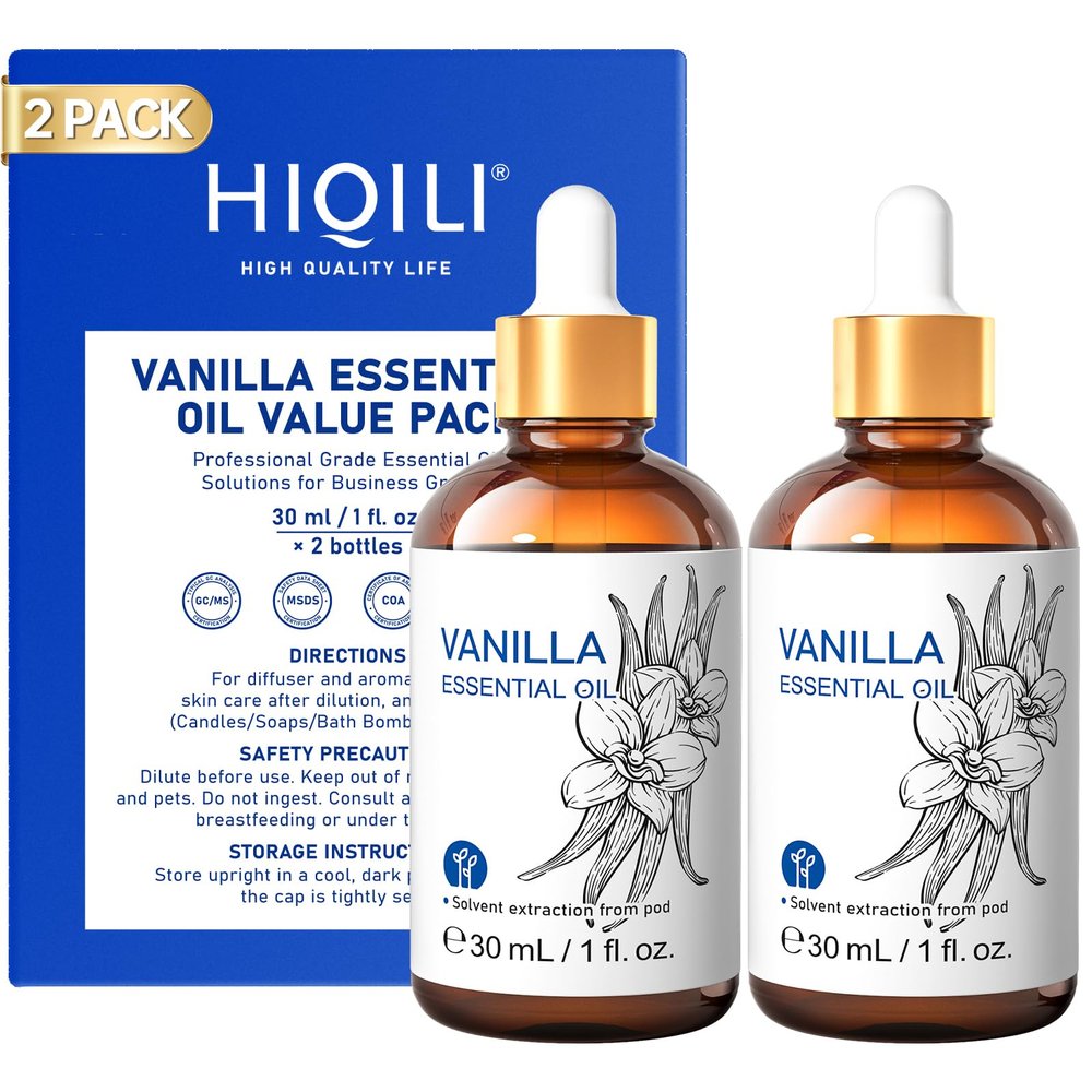 HIQILI Vanilla Essential Oil Set, Value Pack for Family, Business Supply