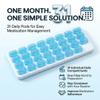 Monthly Pill Organizer with Lid 31 Removable Daily Pills Box Pods Date Reminder One Month 1 Time a Day Travel Portable Large Medicine Case Easy-Open for Vitamins Medications Supplement Fish Oil(#3) view 2