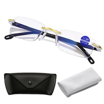 Blue Glasses Self Adjusting for Women/Men, Auto Focus Glasses Self Adjusting Blue Light Reading Glasses (+400)