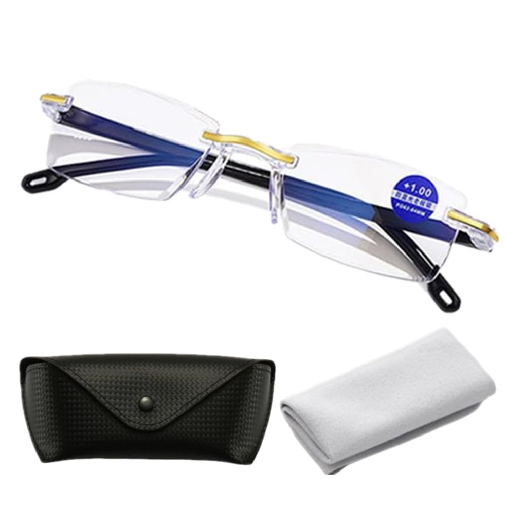 Blue Glasses Self Adjusting for Women/Men, Auto Focus Glasses Self Adjusting Blue Light Reading Glasses (+400)