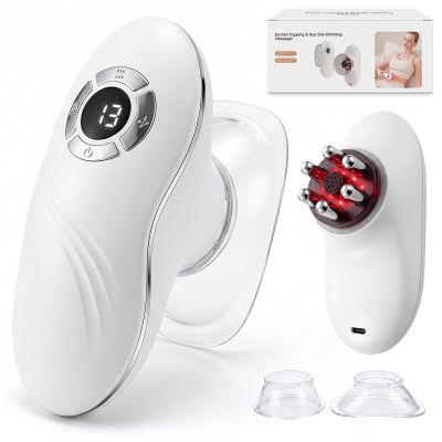 Poeruo 5-in-1 Face & Body Sculpting Machine, Gua Sha & Vacuum Cupping Massager, Lymphatic Drainage, Anti-Cellulite & Skin Firming Care for Belly, Arms, Legs, Waist & Back