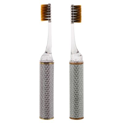 Gogogmee 2pcs Travel Toothbrush Set for Couples with Soft Bristles, Detachable Foldable Design, Portable Compact Manual Toothbrushes for Daily Travel, Camping, and Outdoor Use