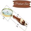 10x Antique Magnifying Glass with Handcrafted Wooden Handle - Perfect for Reading, Inspection & Hobby Use for Kids and Adults | Elegant Seap Design view 4