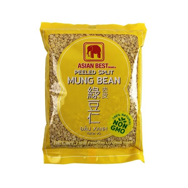 Asian Best Peeled Split Mung Bean, Premium, 100% Natural, Non GMO