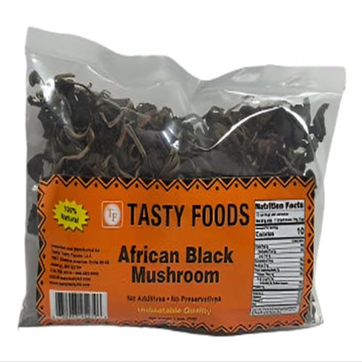 African Black Mushroom Dried Wild Harvested African Mushrooms Premium Natural Sun-Dried Gourmet Mushrooms Rich Umami Flavor for Soups, Stews, Sauces & Traditional Dishes Non-GMO, No Additives