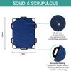 TINFAU 50" x 40" Positioning Bed Pad with Handles Washable Draw Sheets for Hospital Bed Ridden Patient Clothes Waterproof Glide Sheets for Patients Moving Pad for Lifting &Transfer Sheet Nylon, Blue view 2
