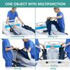 TINFAU 50" x 40" Positioning Bed Pad with Handles Washable Draw Sheets for Hospital Bed Ridden Patient Clothes Waterproof Glide Sheets for Patients Moving Pad for Lifting &Transfer Sheet Nylon, Blue view 3