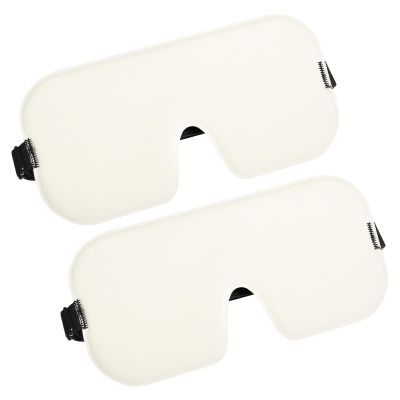 uxcell 2 Pack Sleep Mask, 3D Blocking Light Eye Mask Soft Breathable Square for Men Women Eye Shade Cover with Adjustable Strap for Sleeping Travel Office Nap Side Sleeper, Beige