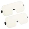 uxcell 2 Pack Sleep Mask, 3D Blocking Light Eye Mask Soft Breathable Square for Men Women Eye Shade Cover with Adjustable Strap for Sleeping Travel Office Nap Side Sleeper, Beige view 1