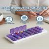 Monthly Pill Organizer with Lid Arthritis-Friendly Easy-Open Lids 31 Removable Daily Pill Pods Date Reminder Travel Case for Vitamins Medications 1 Time a Day Dispenser Sorter Box Individual(A05) view 2