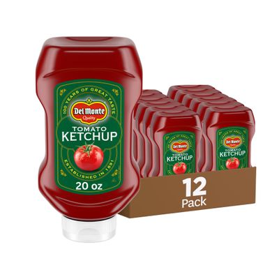 Del Monte Tomato Ketchup, 20 oz. Bottle, (Pack of 12)