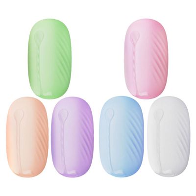 PATKAW 6pcs Silicone Toothbrush Travel Protector Caps Set Portable Toothbrush Covers Case Clip for Camping Business Trip and Daily Oral Care