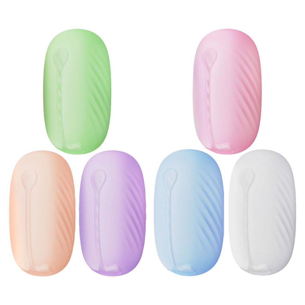 PATKAW 6pcs Silicone Toothbrush Travel Protector Caps Set Portable Toothbrush Covers Case Clip for Camping Business Trip and Daily Oral Care