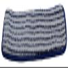 18" Blue and White Flat mop Finishing (waxing) pad. view 1