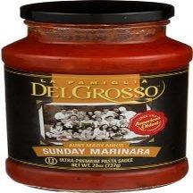 La Famiglia DelGrosso Marinara Pasta Sauce 26 oz (Pack of 6)