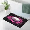 Edafol Baseball Splashing Pink Paint Absorbent Bath Mat Non Slip Washable Doormat 15.7x23.6 in Quick Dry Shower Mat Thin Floor Rug for Bathroom Kitchen Entryway view 2