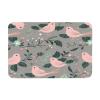 Edafol Cartoon Cute Bird Leaves Absorbent Bath Mat Non Slip Washable Doormat 15.7x23.6 in Quick Dry Shower Mat Thin Floor Rug for Bathroom Kitchen Entryway view 1