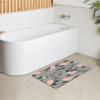 Edafol Cartoon Cute Bird Leaves Absorbent Bath Mat Non Slip Washable Doormat 15.7x23.6 in Quick Dry Shower Mat Thin Floor Rug for Bathroom Kitchen Entryway view 4