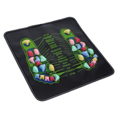 COOLHIYA Foot Massage Mat Reflexology Stone Acupressure Mat for Textured Surface for Elderly Office Workers and Long Sitting Users