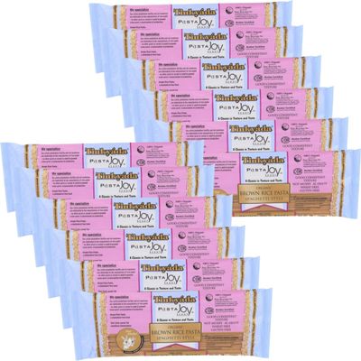 Brown Rice Spaghetti 12 oz Organic Pasta for Salad and Pantry Staples Rice Noodle Alternative Dry Spaghetti for Everyday Cooking Pack of 12