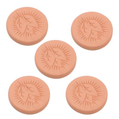 AUTSUPPL 5pcs Clay Humidifier Disks 3.7cm Leaf-shaped Moisture Control Stones for Cigar Humidor Accessories and Spice Keeper