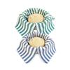 Double Layer Cotton Roti Cloth Wrap with Flaps, 2 Pack, Green & Blue, 9x9 Inch Center, Keeps Chapati Fresh view 1