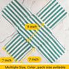 Double Layer Cotton Roti Cloth Wrap with Flaps, 2 Pack, Green & Blue, 9x9 Inch Center, Keeps Chapati Fresh view 2