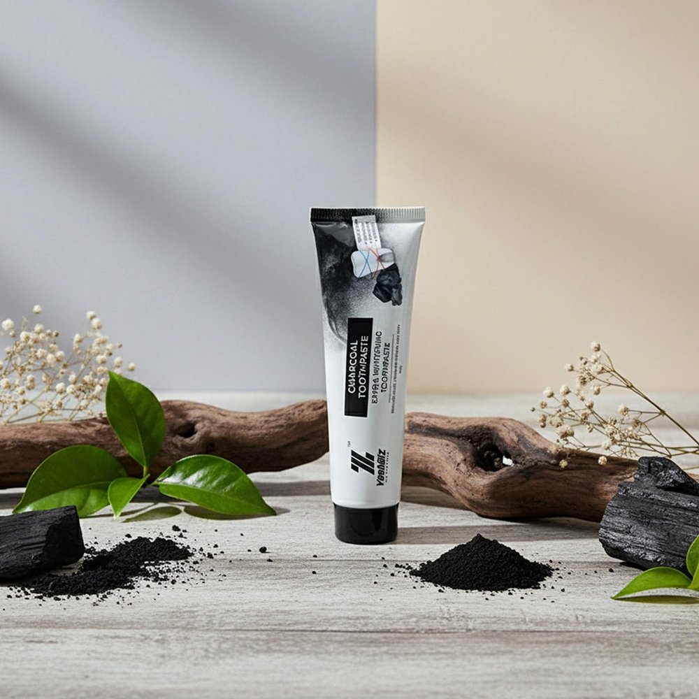 Activated Charcoal Whitening Toothpaste Deep Stain Removal, Fresh Breath & Detox Oral Care | Fluoride Protection | Natural Mint Flavor | Enamel Safe Teeth Whitening Toothpaste (1)