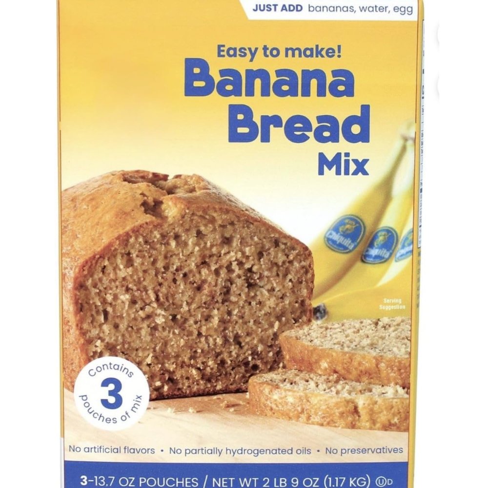 Chiquita! Banana Bread Mix, Easy-to-Make Baking Mix (Just Add Bananas, Water & Egg), No Artificial Flavors or Preservatives, 13.7 oz (390g) Each,3-Pack (Total 41.1 oz)