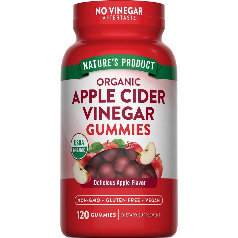 Alexie's Apple Cider Vinegar (Delicious Apple) (Organic), 500 mg, 120 Gummies, Nature's Product